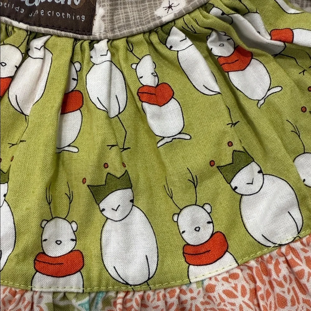 Matilda Jane Platinum Christmas Toddler Apron Dress